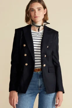 Jackets & Outerwear|Clearance^Amour Vert Tobie Double Breasted Blazer DarkNavyBlue
