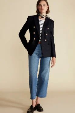 Jackets & Outerwear|Clearance^Amour Vert Tobie Double Breasted Blazer DarkNavyBlue