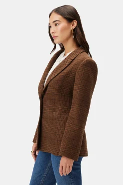 Jackets & Outerwear|Clearance^Amour Vert Tobie Single Breasted Blazer RustPlaid