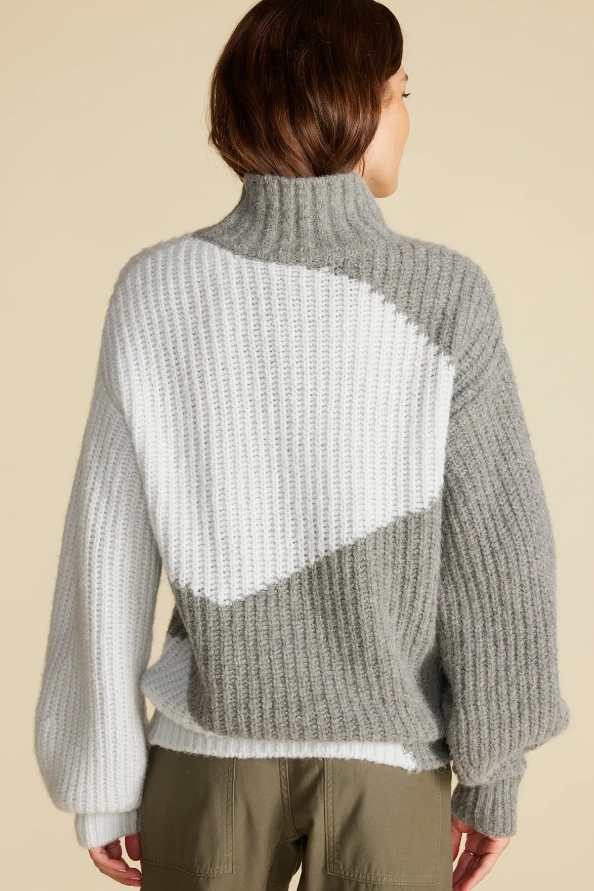 Sweaters & Cardigans^Amour Vert Veira Turtleneck Sweater SkyBlueandGrey