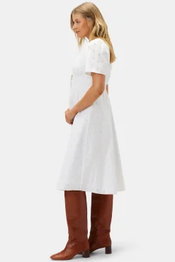 Dresses|Clearance^Amour Vert Violette Organic Cotton Eyelet Dress White