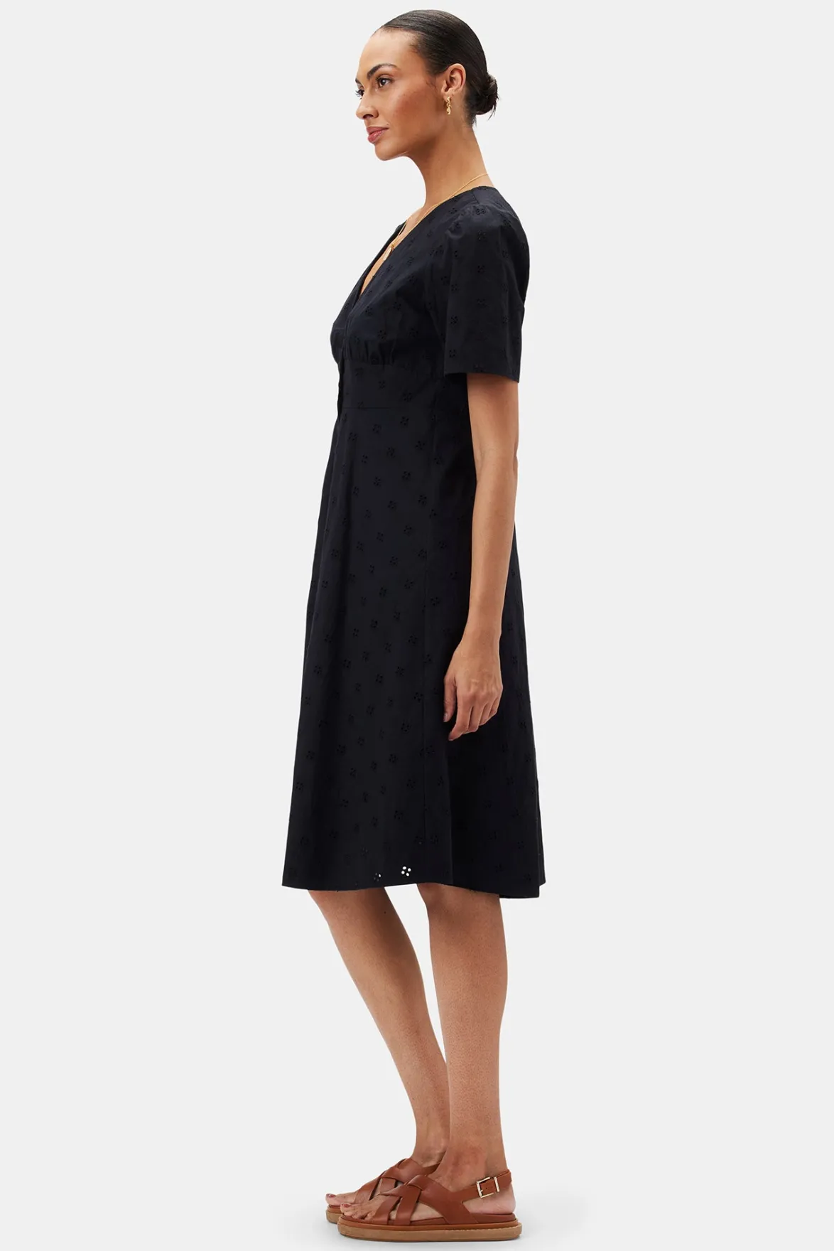 Dresses|Clearance^Amour Vert Violette Organic Cotton Eyelet Dress Black