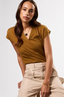 Tops|Tees^Amour Vert V Neck Solid Tee Terre