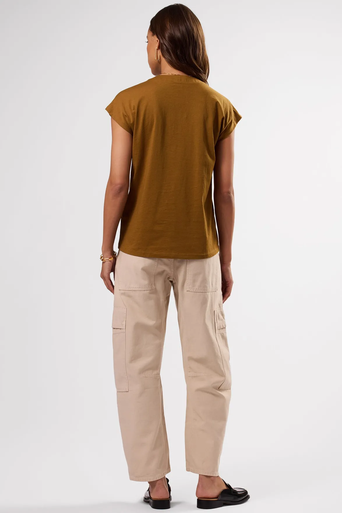 Tops|Tees^Amour Vert V Neck Solid Tee Terre