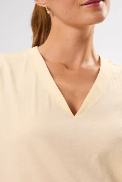 Tops|Tees^Amour Vert V Neck Solid Tee Anise