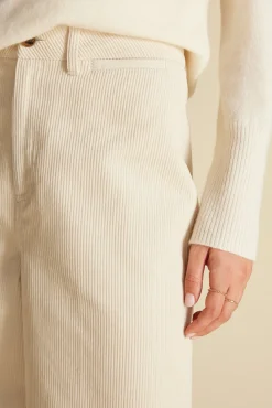 Pants|Clearance^Amour Vert Wide Leg Utility Corduroy Pant Ivory