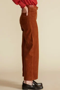 Pants|Clearance^Amour Vert Wide Leg Utility Corduroy Pant AlmondBrown