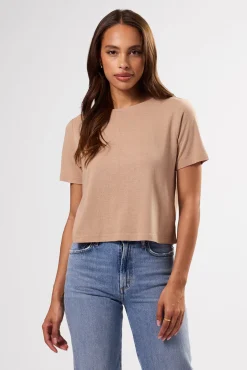 Tops|Tees^Amour Vert Yvette Silk Knit Tee Sand