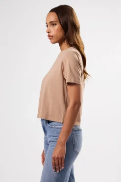 Tops|Tees^Amour Vert Yvette Silk Knit Tee Sand