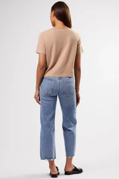 Tops|Tees^Amour Vert Yvette Silk Knit Tee Sand