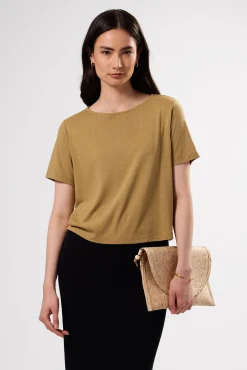 Tops|Tees^Amour Vert Yvette Silk Knit Tee Elm