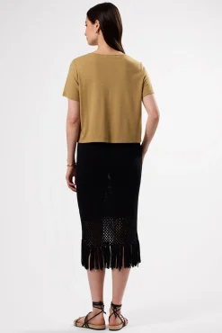 Tops|Tees^Amour Vert Yvette Silk Knit Tee Elm