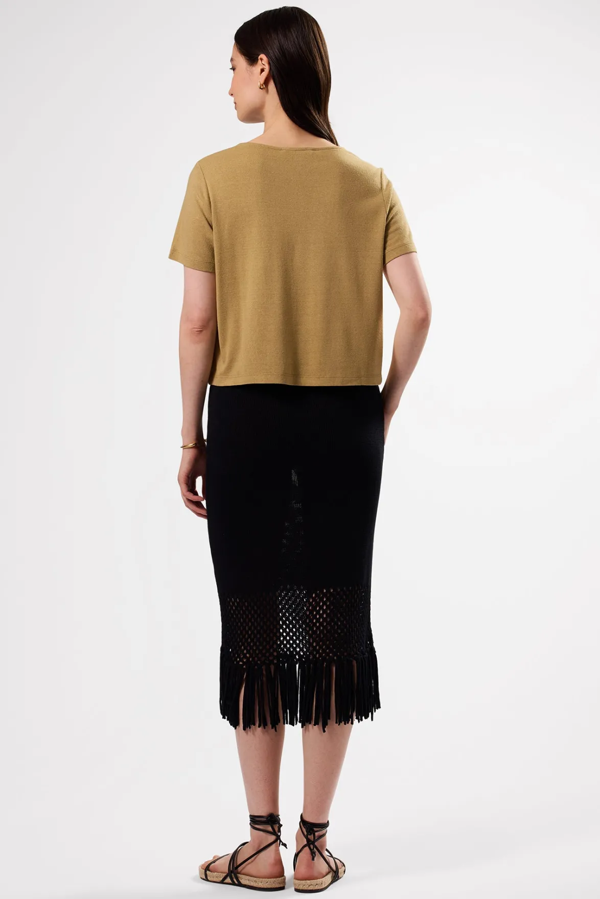 Tops|Tees^Amour Vert Yvette Silk Knit Tee Elm