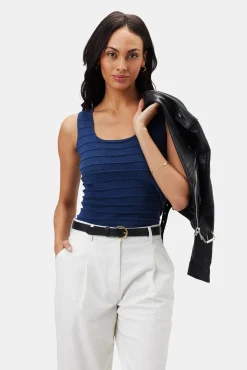 Tops|Clearance^Amour Vert Yvonne Tank NavyBlue