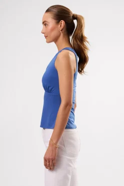 Tops|Clearance^Amour Vert Zoe Deep V Tank AegeanBlue
