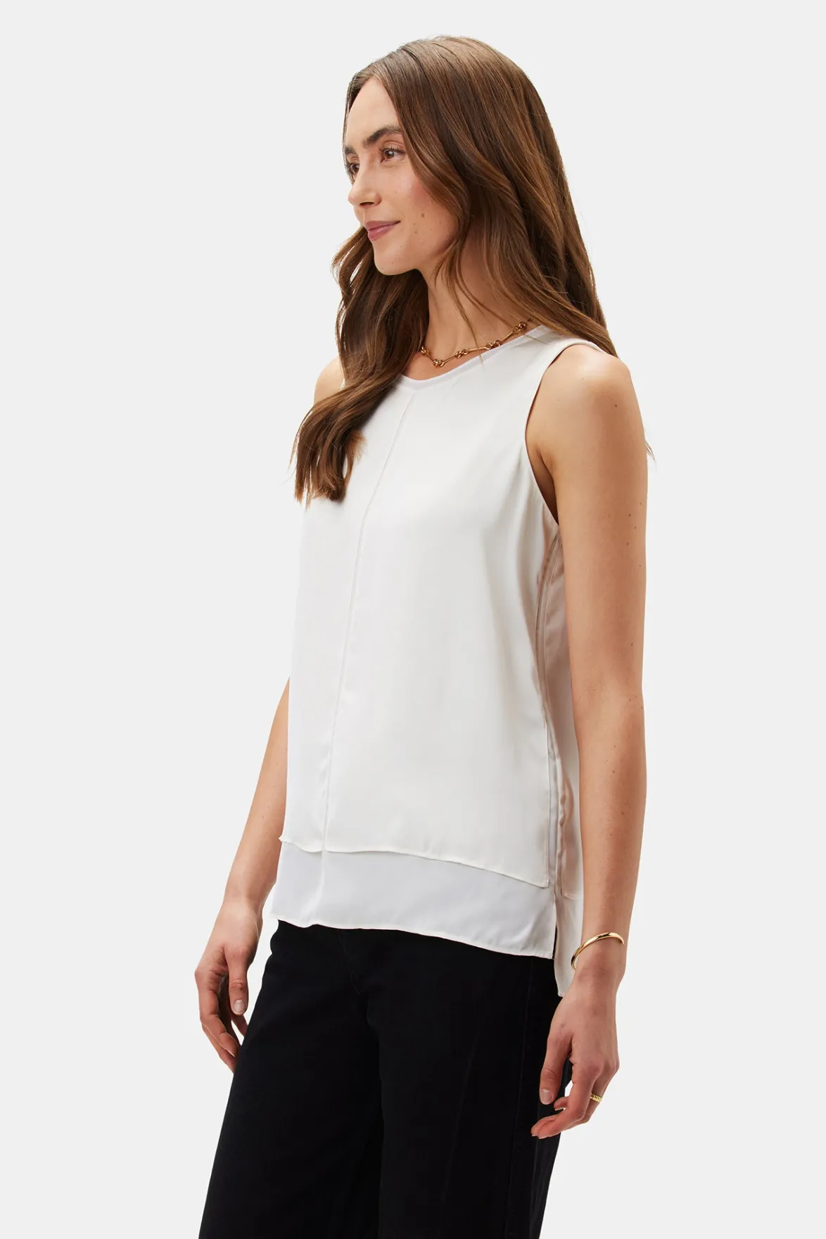 Tops|Clearance^Amour Vert Zola Doubled Tank Ivory