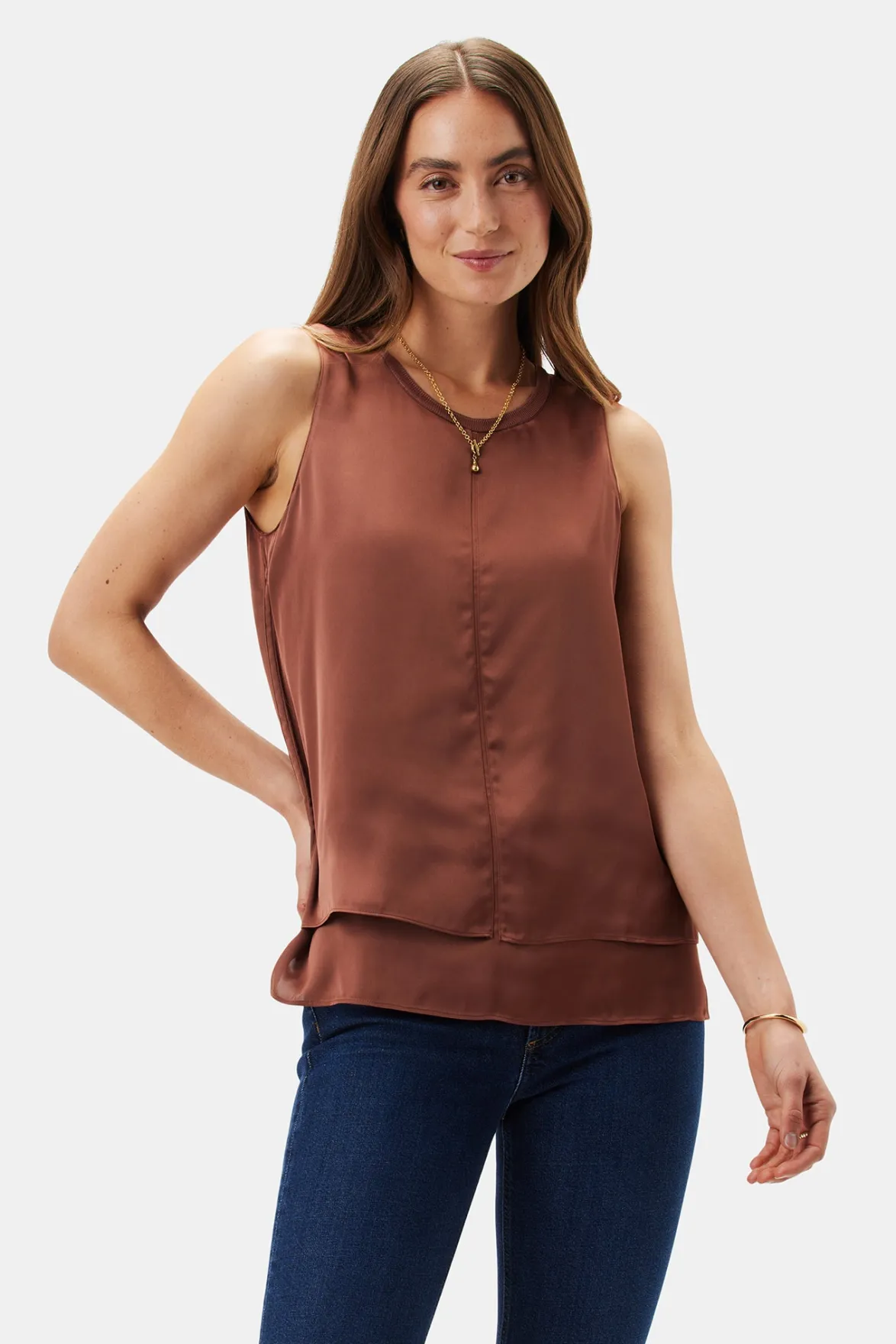 Tops|Clearance^Amour Vert Zola Doubled Tank Cafe