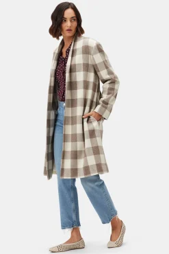 Jackets & Outerwear|Clearance^Amour Vert Zuly Wool Twill Coat NaturalBuffaloCheck